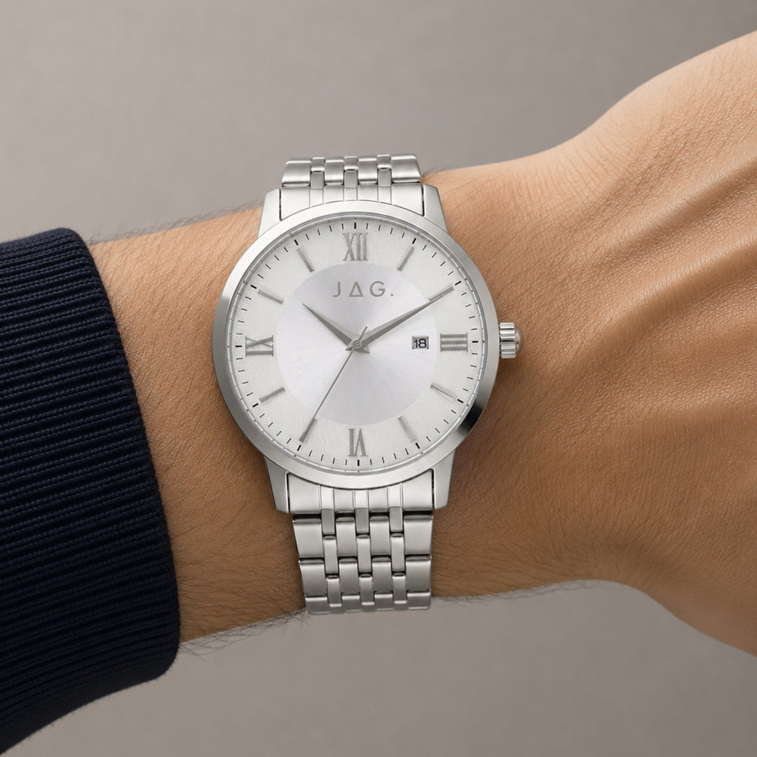 Banks Silver Stainless Steel 42mm Watch
