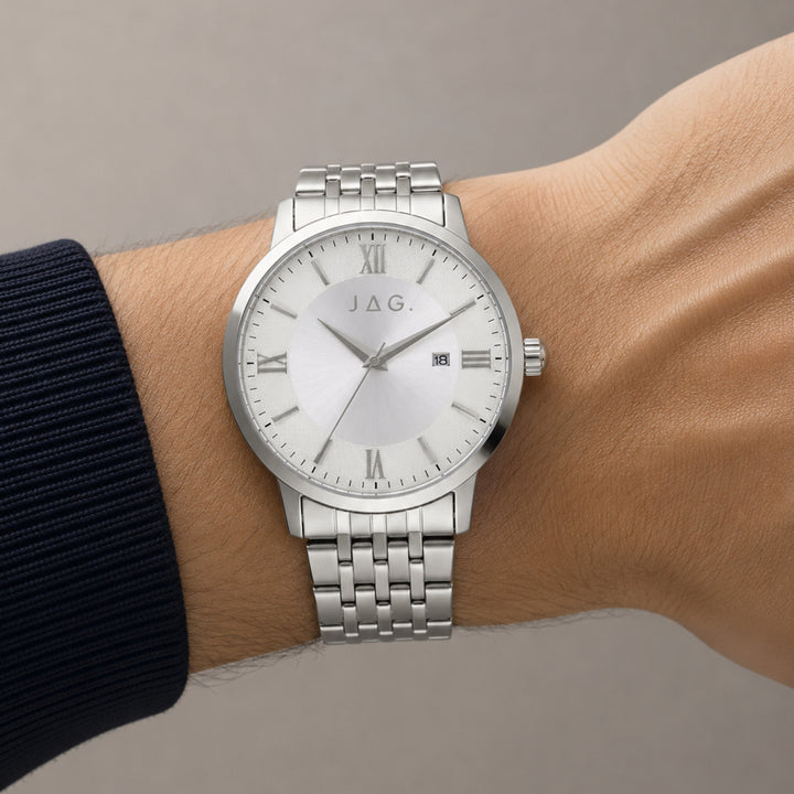 Banks Silver Stainless Steel 42mm Watch