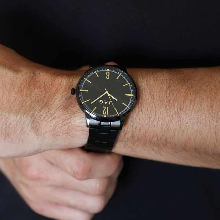 Gawler Black Stainless Steel 45mm Watch