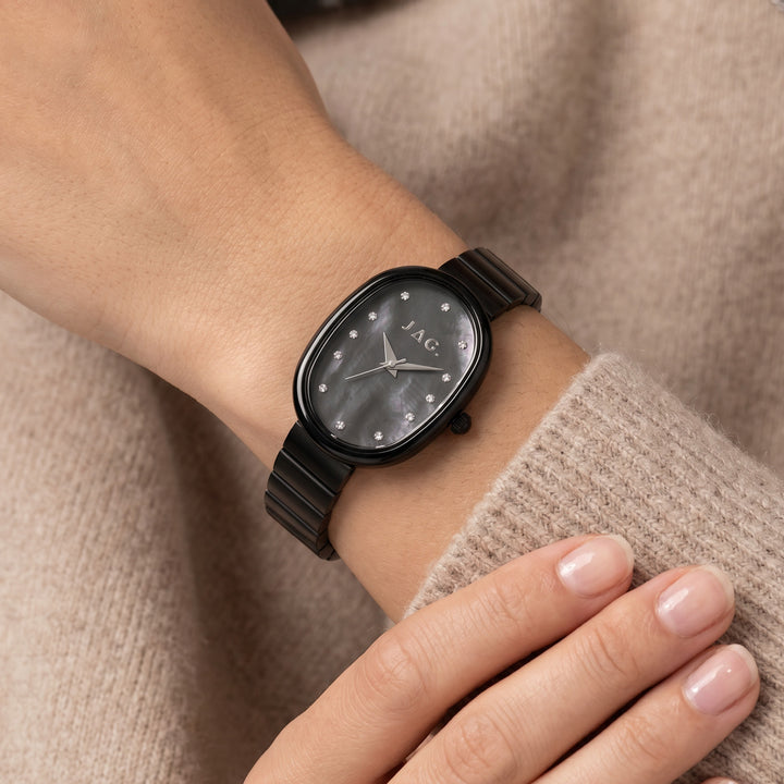 Lorne Black Mother Of Pearl Alloy 23.5mm Watch
