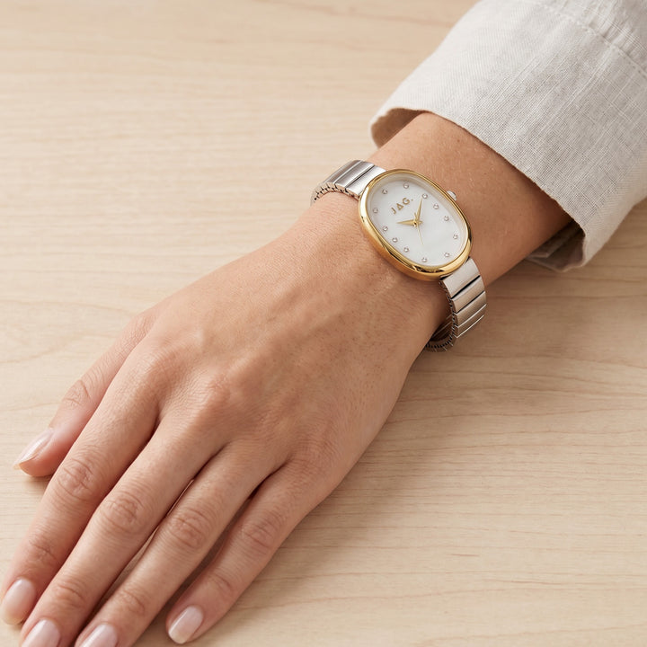 Jag Lorne White Mother Of Pearl Alloy 23.5mm Watch