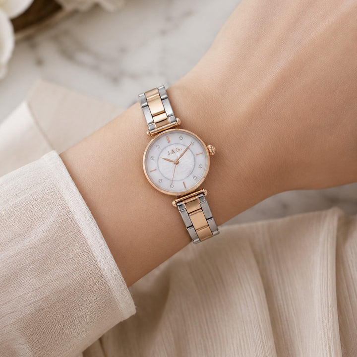 Portland White Mother Of Pearl Alloy 28mm Watch