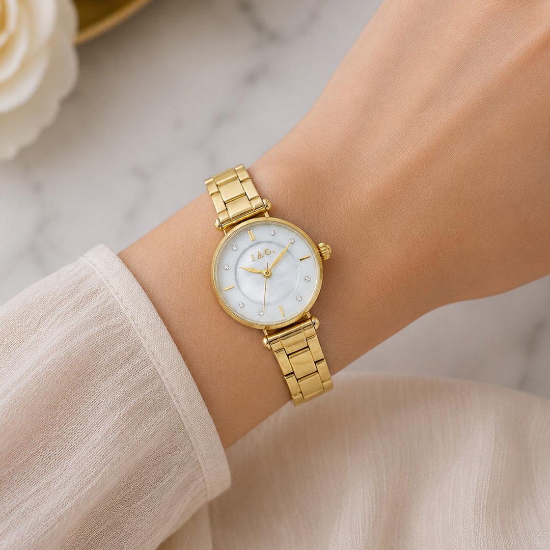 Portland White Mother Of Pearl Alloy 28mm Watch