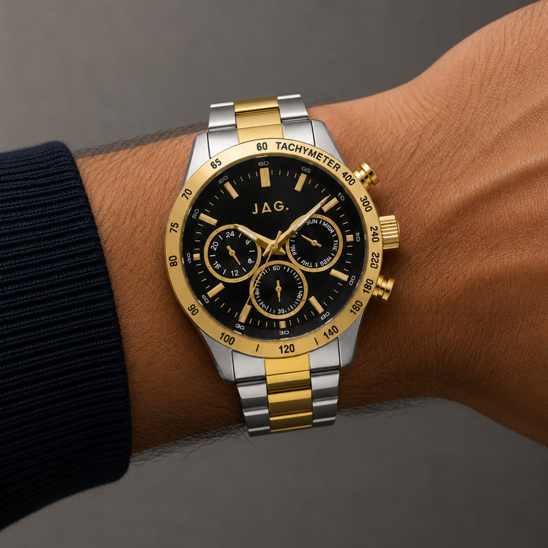 Alain Black Stainless Steel 44mm Watch
