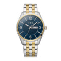 JAG William Mens Blue Dial Ips 44mm Two-Tone Watch
