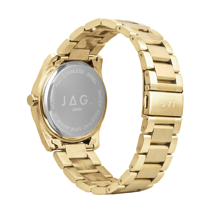 JAG Beaufort Mens Black Dial 41.8mm Gold Watch
