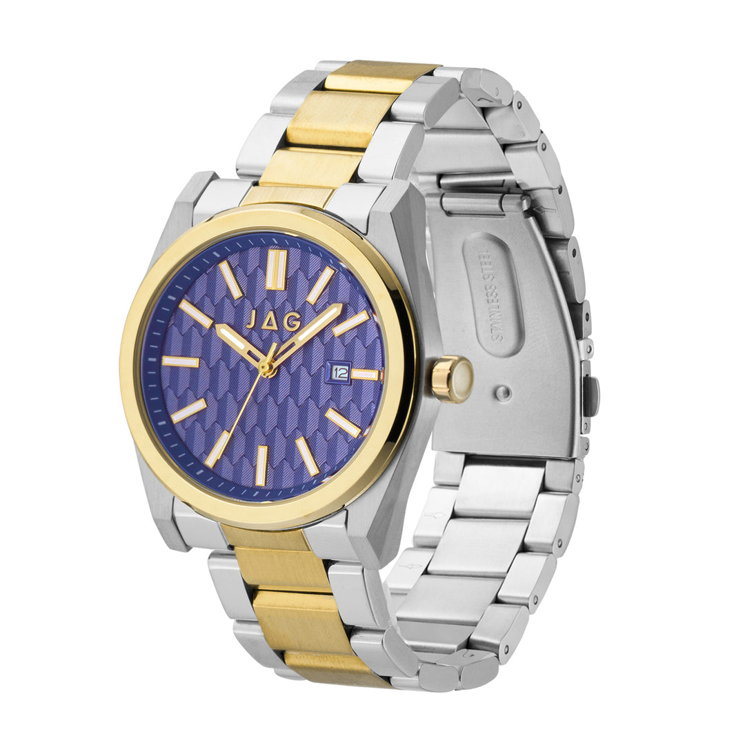 JAG Beaufort Mens Blue Dial 41.8mm Two-Tone Watch
