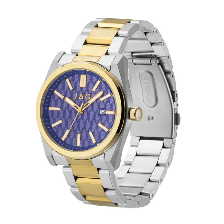JAG Beaufort Mens Blue Dial 41.8mm Two-Tone Watch