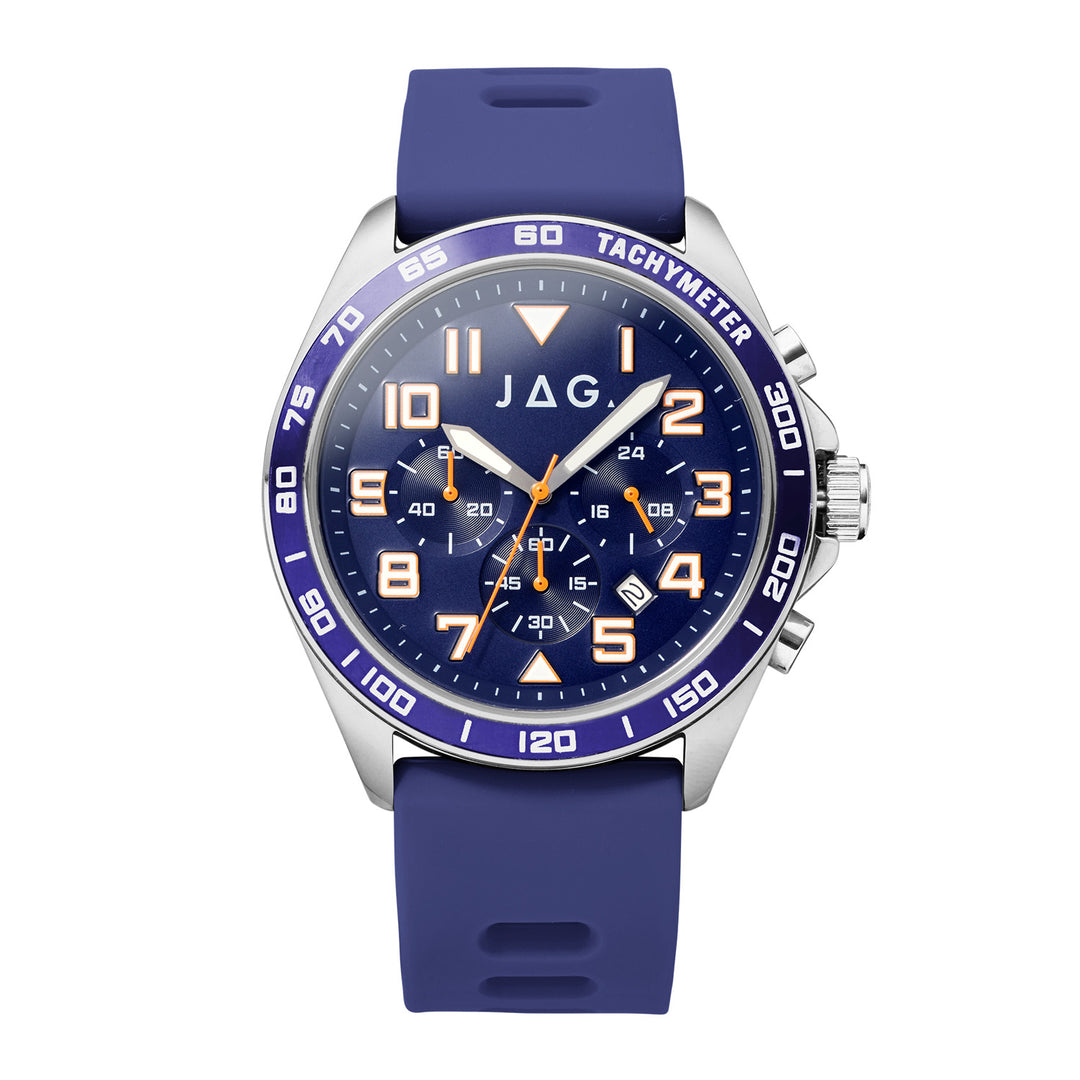 JAG Beachport Mens Navy Dial 46mm Navy Watch