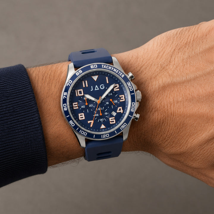 JAG Beachport Mens Navy Dial 46mm Navy Watch