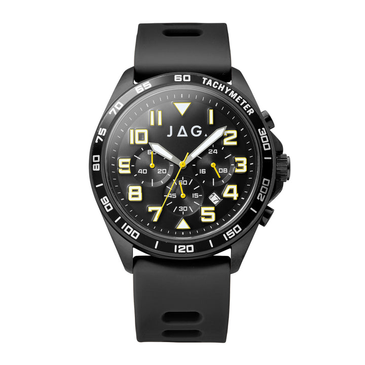 JAG Beachport Mens Black Dial 46mm Black Watch