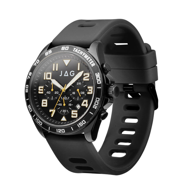 JAG Beachport Mens Black Dial 46mm Black Watch