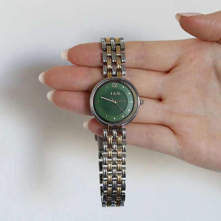 JAG Iluka Womens Green MOP Dial 30mm Two-Tone Watch