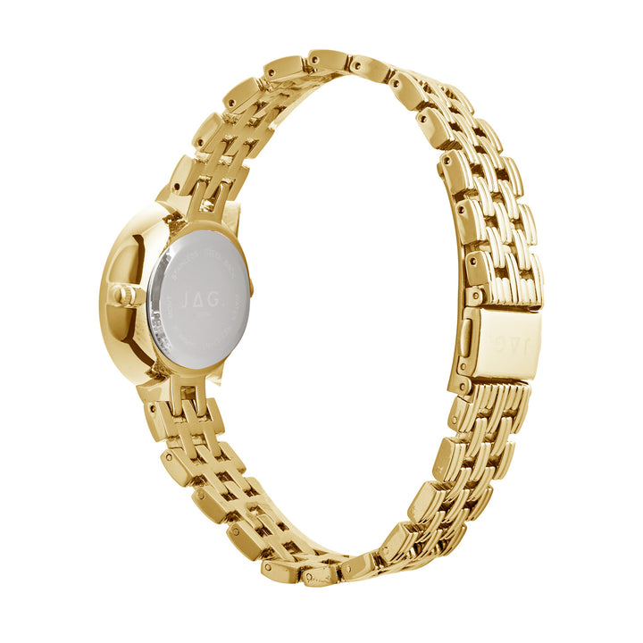 JAG Iluka Womens White MOP Dial 30mm Gold Watch