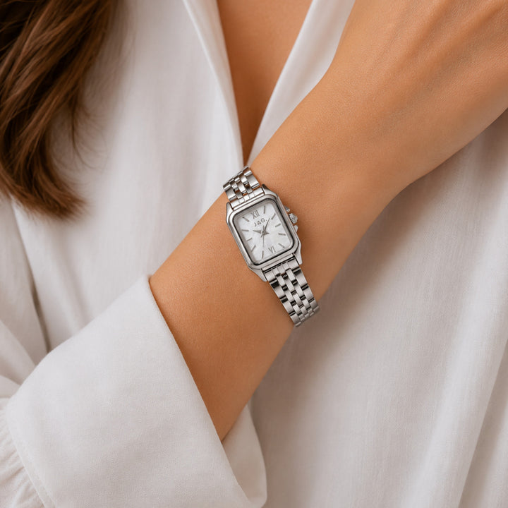 JAG Berrima Womens White MOP Dial 20.3mm Silver Watch