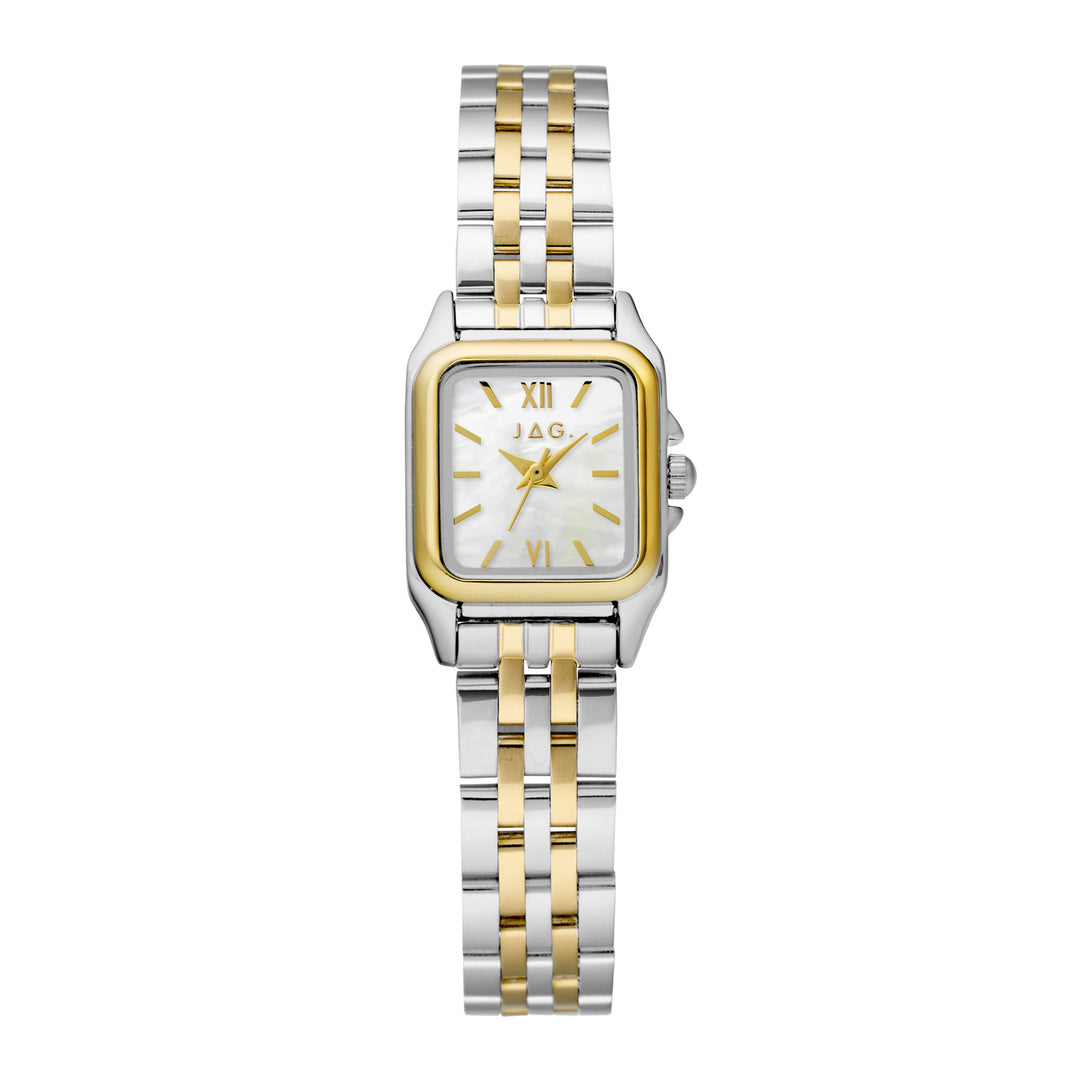 JAG Berrima Womens White MOP 20.3mm Two-Tone Watch