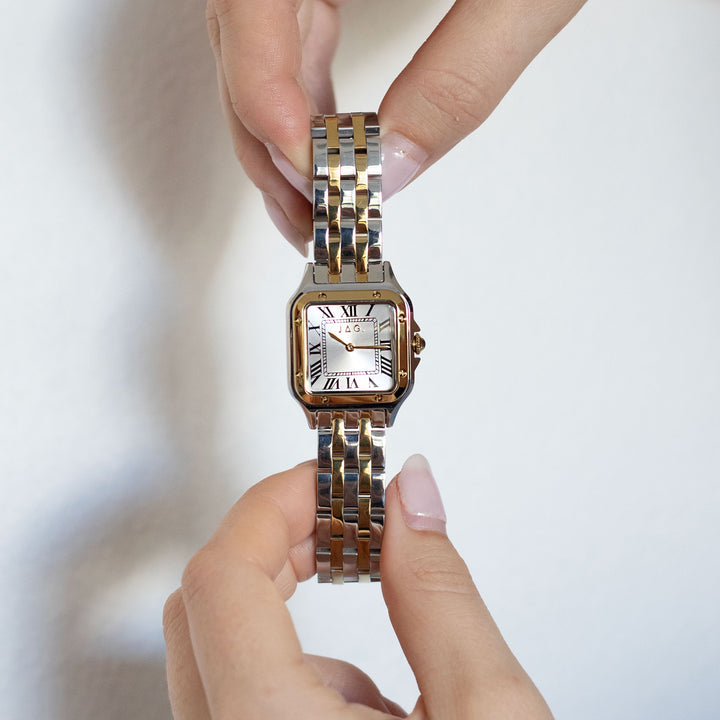 JAG Berrima Womens White MOP 20.3mm Two-Tone Watch