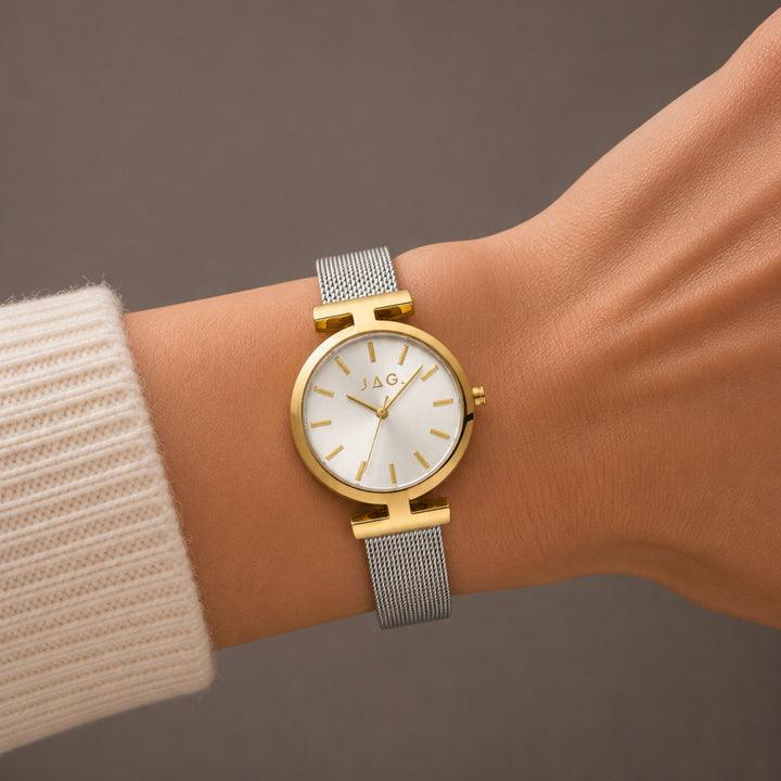 JAG Mudgee Womens Silver Dial 35mm Silver Watch