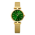 JAG Mudgee Womens Green Dial 35mm Gold Watch