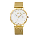 JAG Ryan Mens White Dial 43mm Gold/Brown Watch  Set