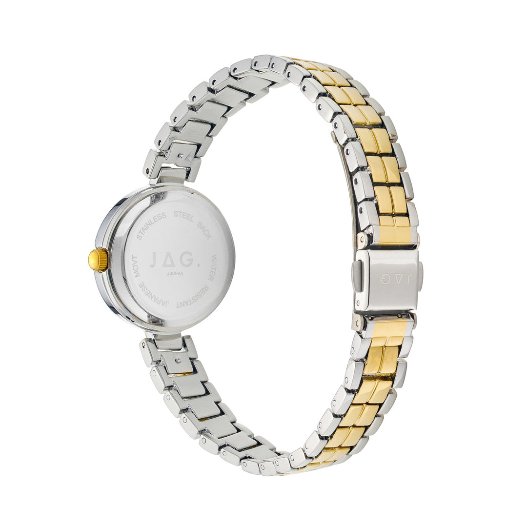 Kelly Womens White MOP Dial 27mm Gold & Silver Watch