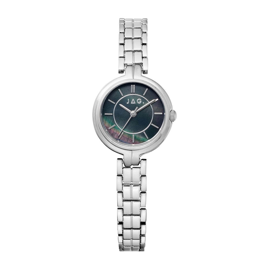 Kelly Womens Black MOP Dial 27mm Silver Watch