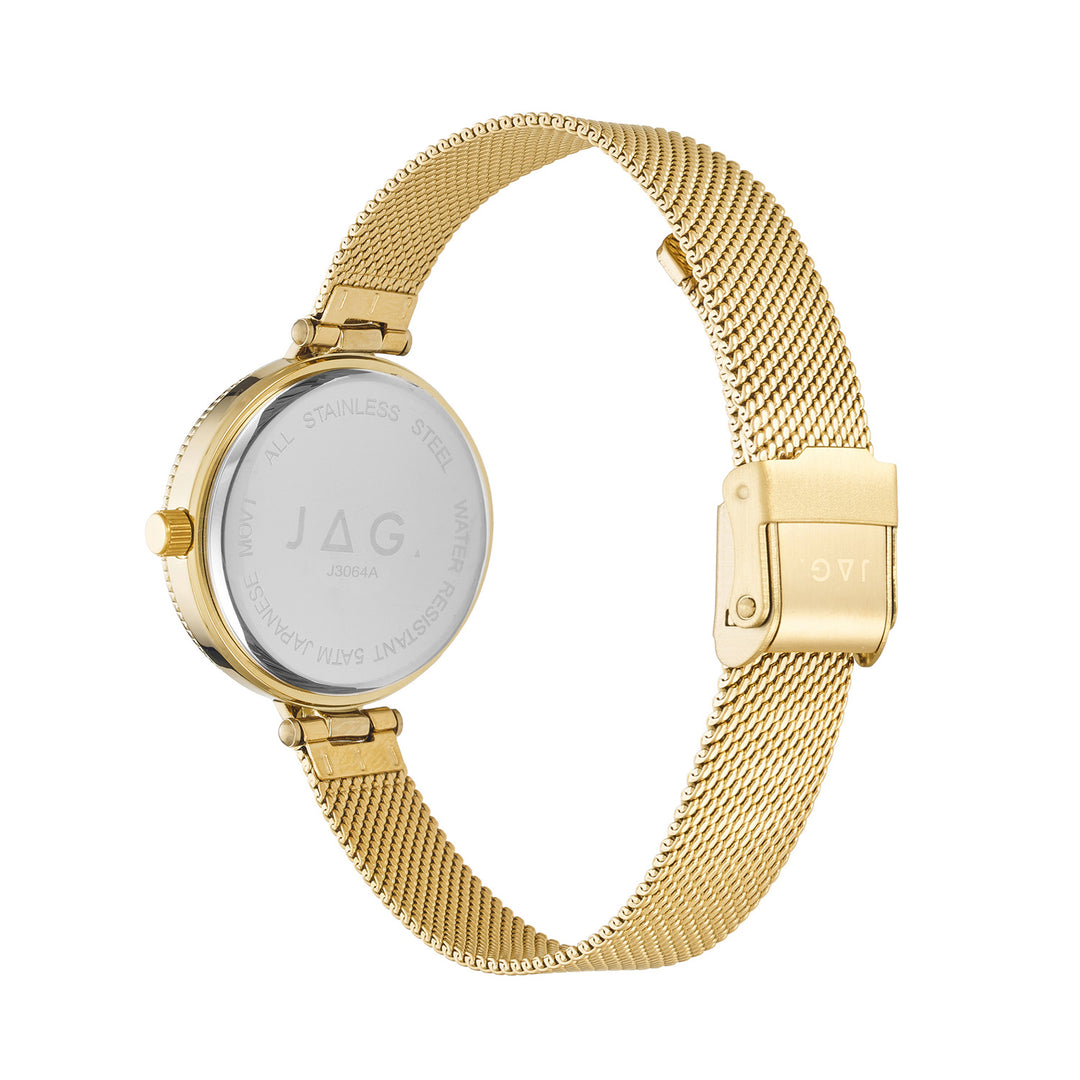 Maddy Womens Green Dial 31mm Gold Watch