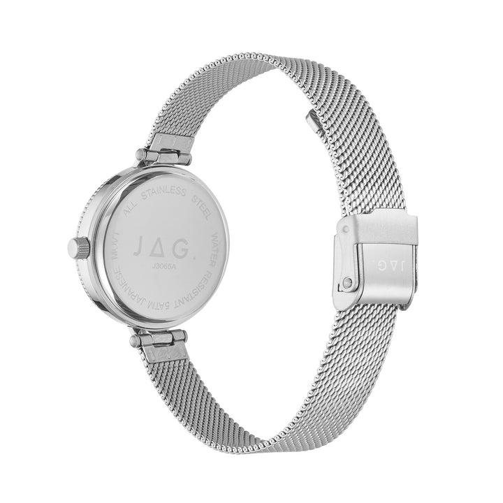 Maddy Womens Blue Dial 31mm Silver Watch