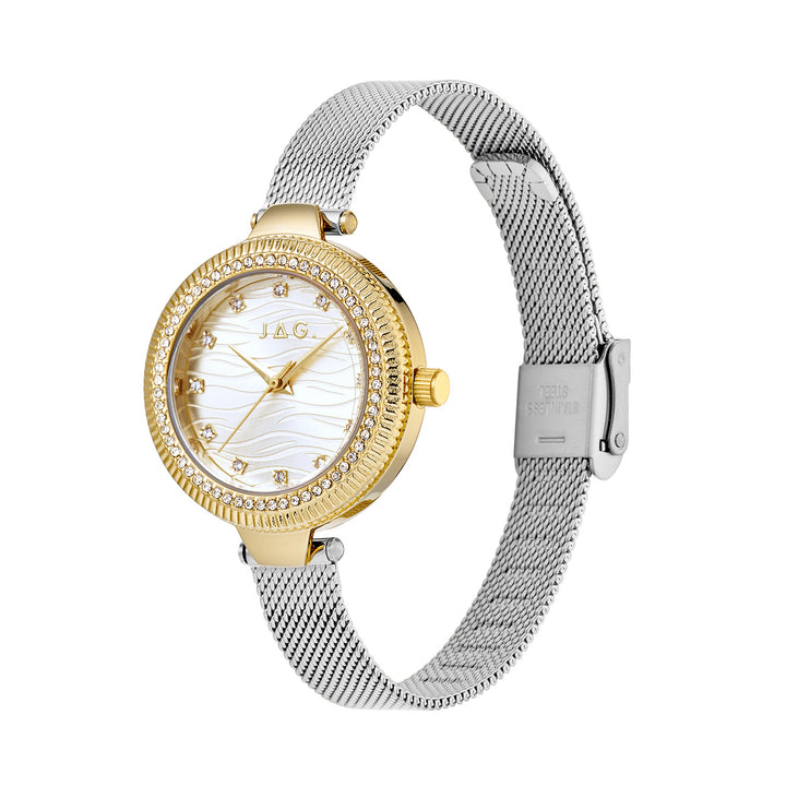 Maddy Womens Silver Dial 31mm Gold & Silver Watch