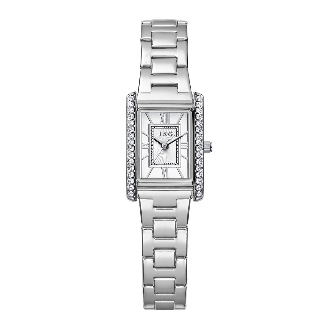 Sienna Womens Silver Dial 22mm Silver Watch