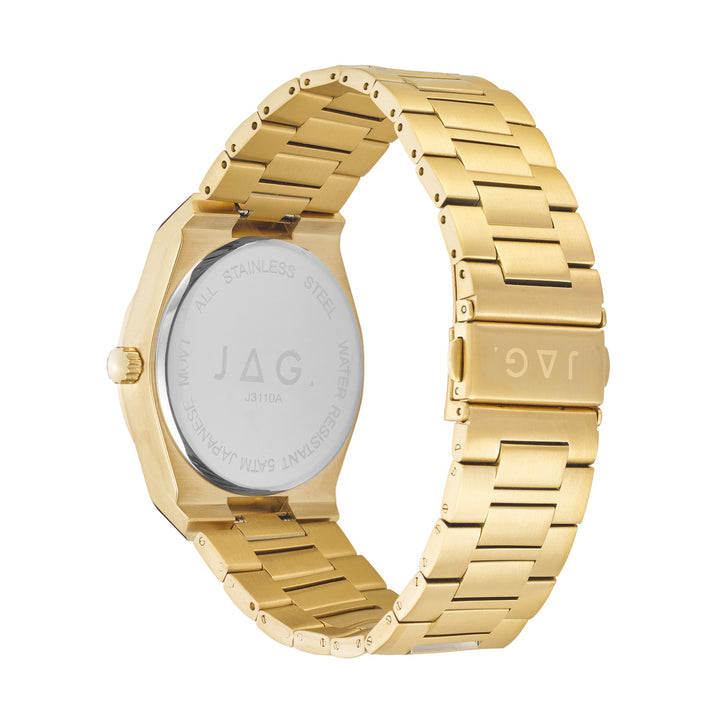 Arlo Mens Black Dial 41mm Gold Watch