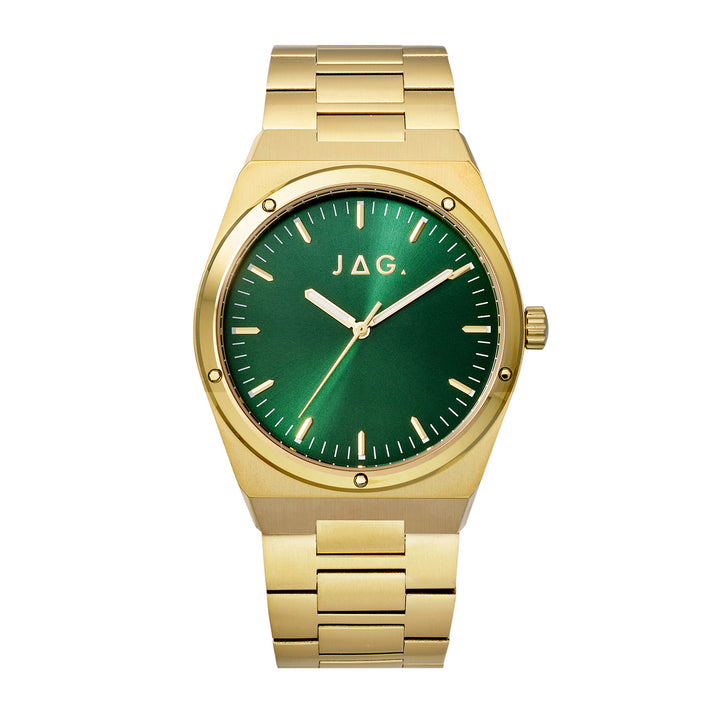 Arlo Mens Green Dial 41mm Gold Watch