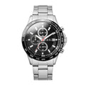 Callum Mens Black Dial 42mm Silver Watch