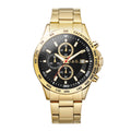 Callum Mens Black Dial 42mm Gold Watch