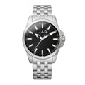 Ethan Mens Black Dial 41mm Silver Watch