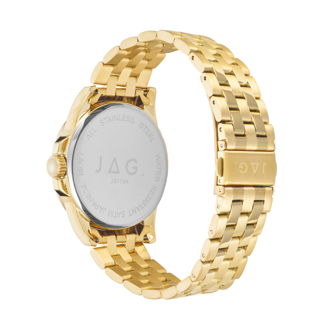 Ethan Mens Black Dial 41mm Gold Watch