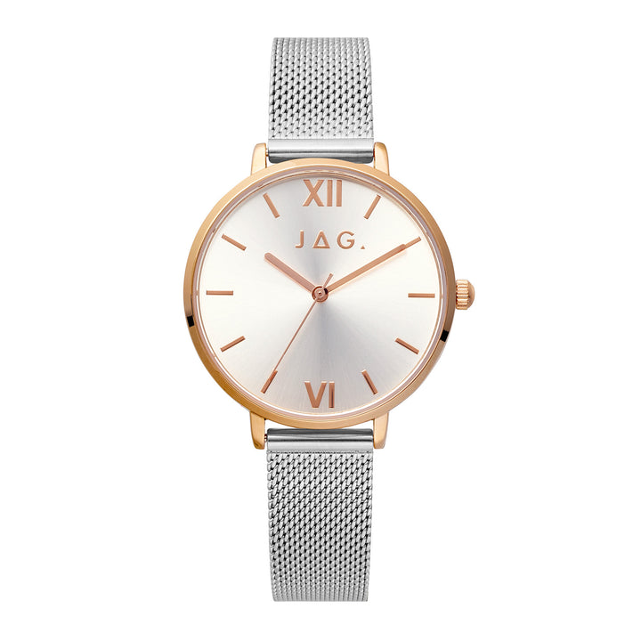 Sophie Womens Silver Dial 36mm Rose Gold & Silver Watch