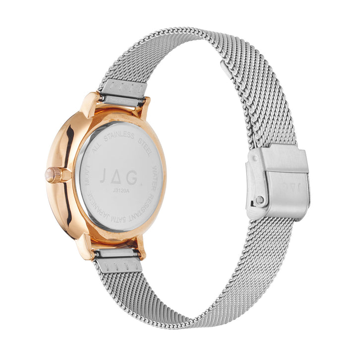 Sophie Womens Silver Dial 36mm Rose Gold & Silver Watch