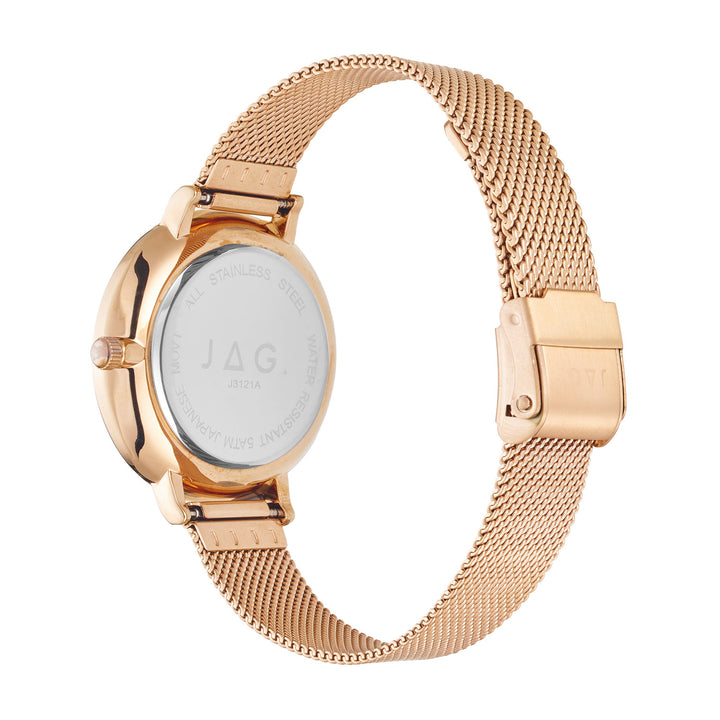 Sophie Womens Silver Dial 36mm Rose Gold Watch
