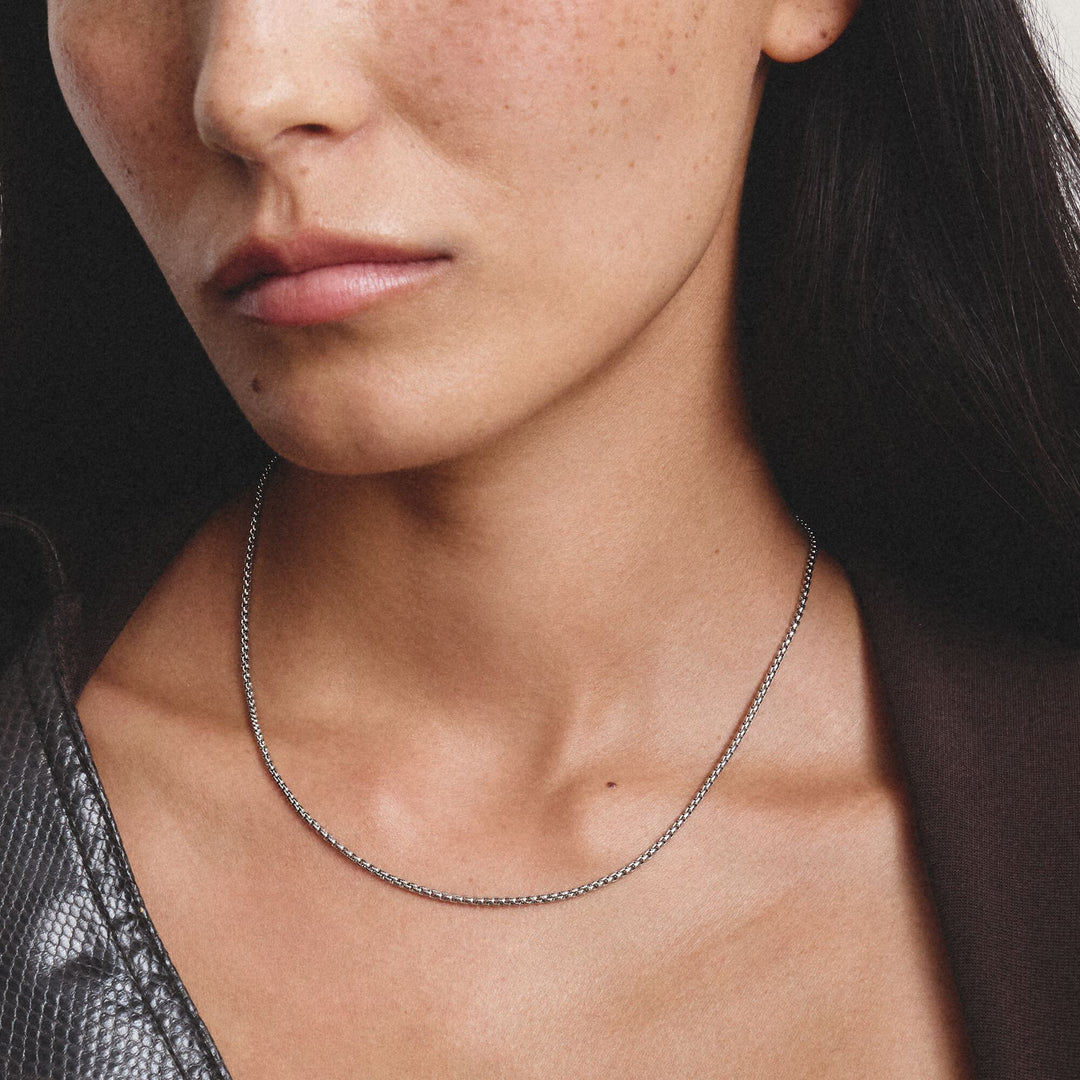 THOMAS SABO Stainless Steel Box Chain Necklace 2mm