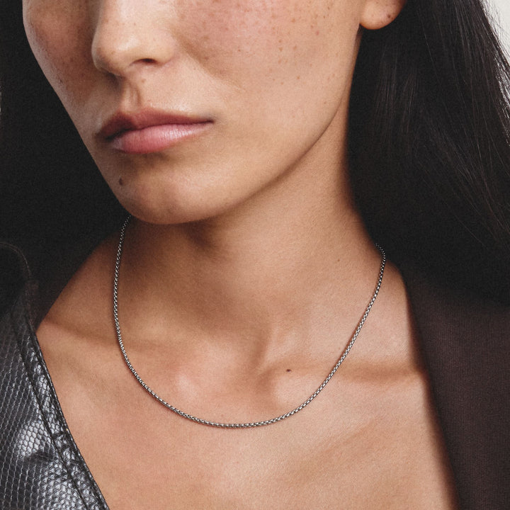 THOMAS SABO Stainless Steel Box Chain Necklace 2mm