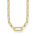 THOMAS SABO Golden Link Necklace with Anchor Element and Zirconia