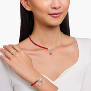 THOMAS SABO Member Charm Necklace with Red Beads