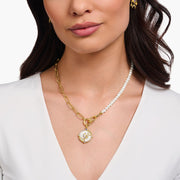 THOMAS SABO Silver Necklace with Freshwater Cultured Pearls and Zirconia