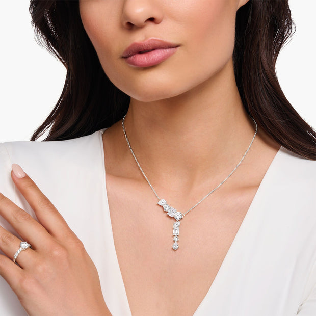 THOMAS SABO Heritage Glam Necklace in Y-Shape with White Zirconia