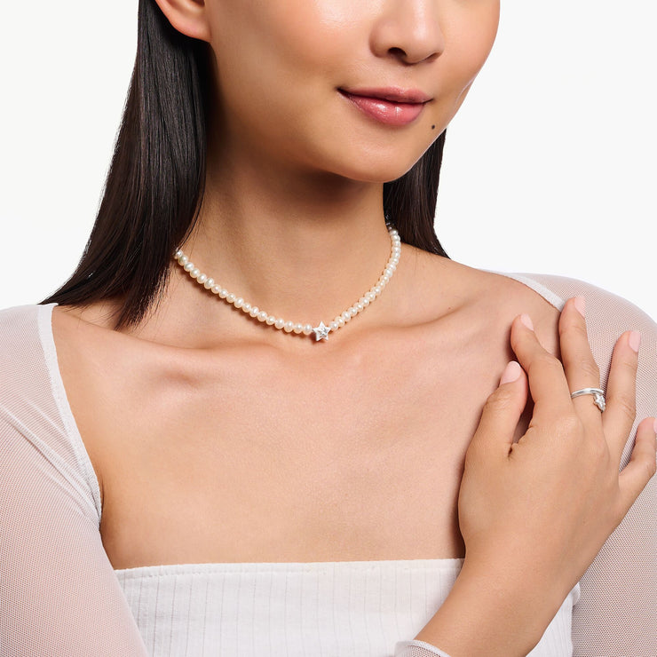 Silver Pearl Charm Necklace by THOMAS SABO Online | THE ICONIC | Australia