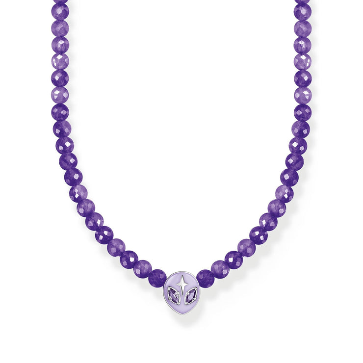 THOMAS SABO Alien Necklace with Imitation Amethyst Beads