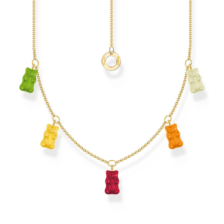 THOMAS SABO x HARIBO: Gold-plated Necklace with colourful golden bears