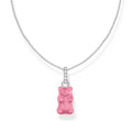 Necklace with pink Goldbear pendant and zirconia | The Jewellery Boutique