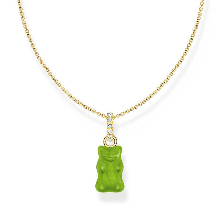 THOMAS SABO x HARIBO: Gold-plated Necklace Apple Green Goldbear 